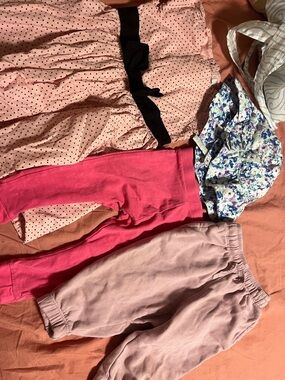 4pcs Hanna Andersson, Zara, Janie and Jack Girls Summer Bundle 6-12m